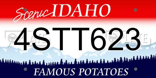 4STT623 Idaho License Plate