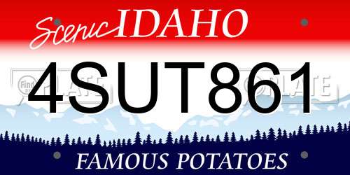 4SUT861 Idaho License Plate