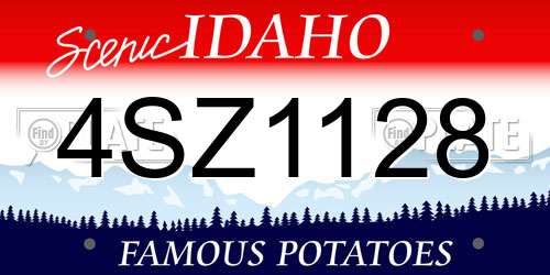 4SZ1128 Idaho License Plate