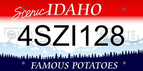 4SZI128 Idaho License Plate