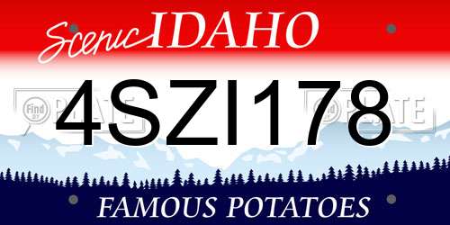 4SZI178 Idaho License Plate