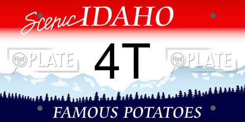 4T Idaho License Plate