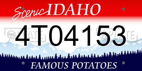 4T04153 Idaho License Plate