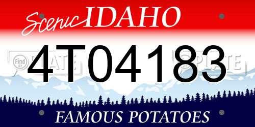 4T04183 Idaho License Plate
