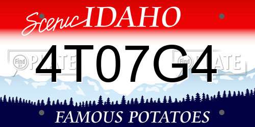 4T07G4 Idaho License Plate