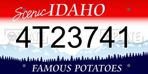 4T23741 Idaho License Plate