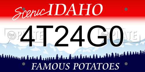 4T24G0 Idaho License Plate