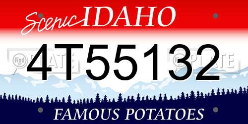 4T55132 Idaho License Plate