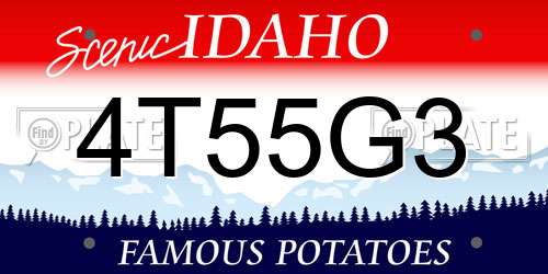 4T55G3 Idaho License Plate