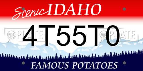 4T55T0 Idaho License Plate