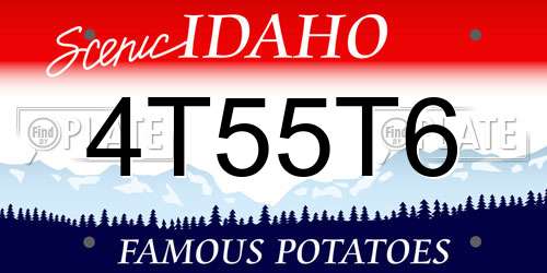 4T55T6 Idaho License Plate