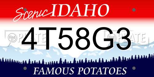 4T58G3 Idaho License Plate
