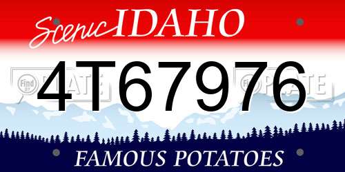 4T67976 Idaho License Plate