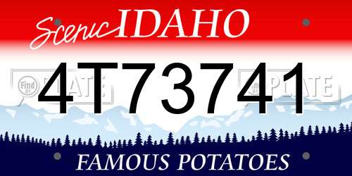 4T73741 Idaho License Plate