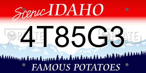 4T85G3 Idaho License Plate