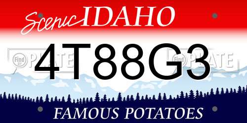 4T88G3 Idaho License Plate