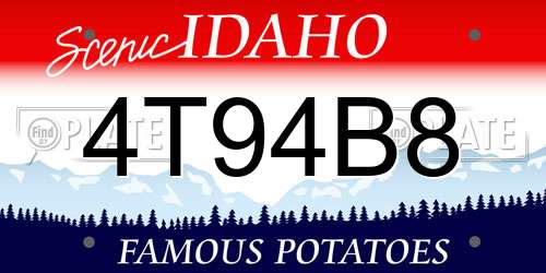 4T94B8 Idaho License Plate
