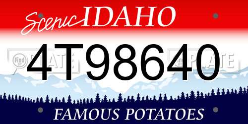 4T98640 Idaho License Plate