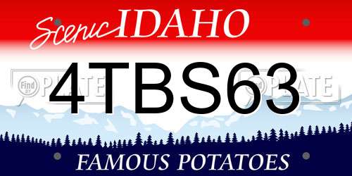 4TBS63 Idaho License Plate