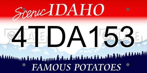 4TDA153 Idaho License Plate