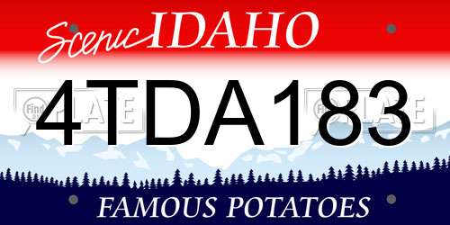4TDA183 Idaho License Plate