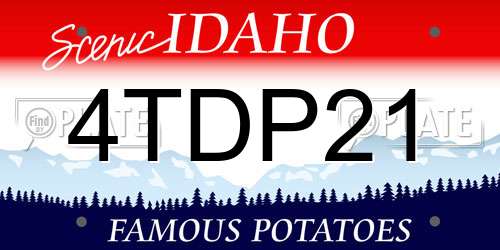 4TDP21 Idaho License Plate