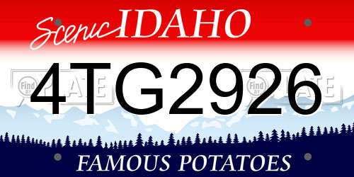4TG2926 Idaho License Plate