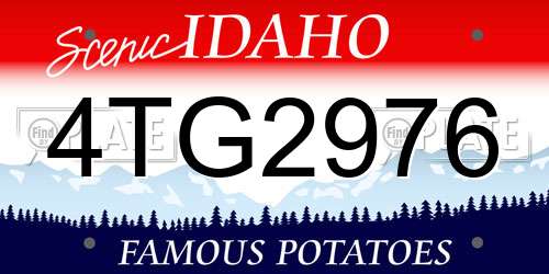 4TG2976 Idaho License Plate