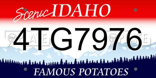 4TG7976 Idaho License Plate