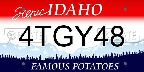 4TGY48 Idaho License Plate