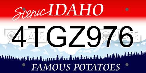 4TGZ976 Idaho License Plate