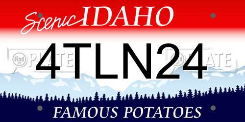 4TLN24 Idaho License Plate