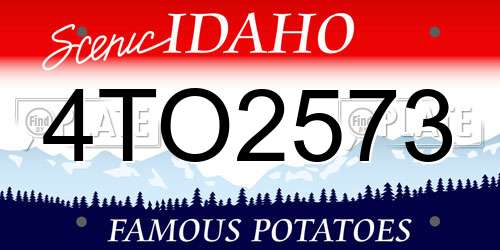 4TO2573 Idaho License Plate