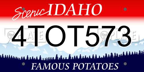 4TOT573 Idaho License Plate