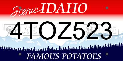 4TOZ523 Idaho License Plate
