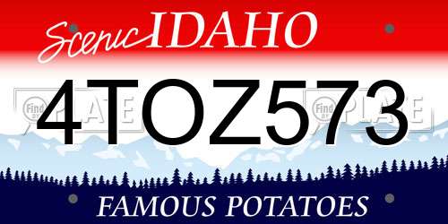 4TOZ573 Idaho License Plate
