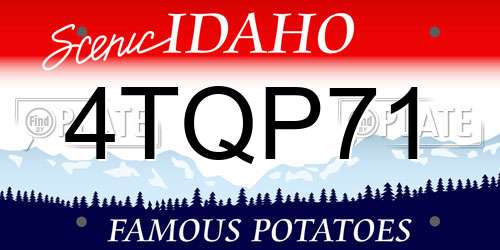 4TQP71 Idaho License Plate