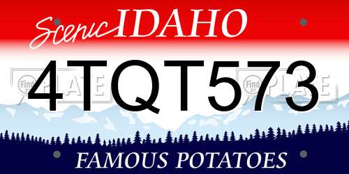 4TQT573 Idaho License Plate