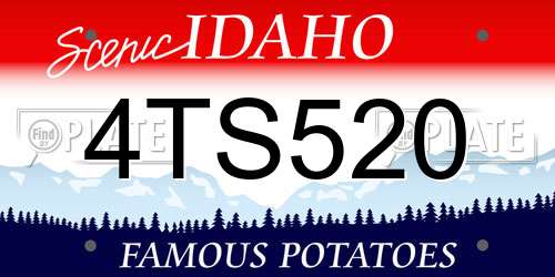 4TS520 Idaho License Plate