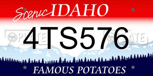 4TS576 Idaho License Plate