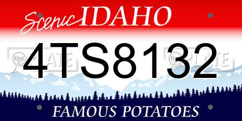 4TS8132 Idaho License Plate