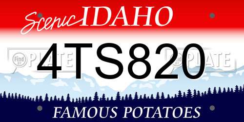 4TS820 Idaho License Plate