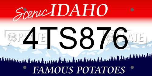 4TS876 Idaho License Plate