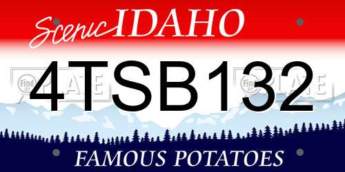 4TSB132 Idaho License Plate