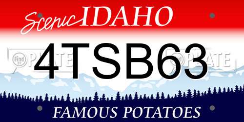 4TSB63 Idaho License Plate