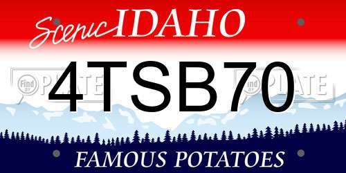 4TSB70 Idaho License Plate
