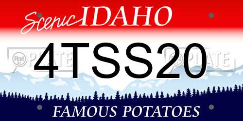4TSS20 Idaho License Plate