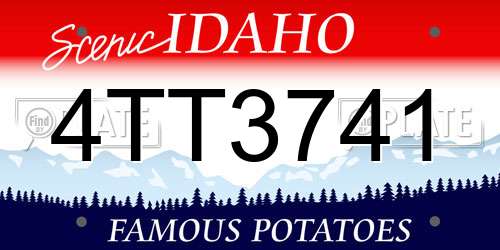 4TT3741 Idaho License Plate