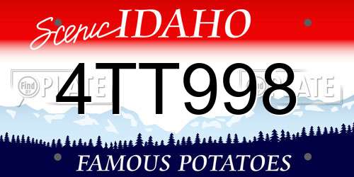 4TT998 Idaho License Plate