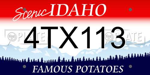 4TX113 Idaho License Plate